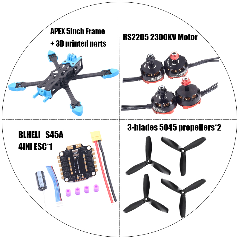 Kit Rangka Drone FPV APEX 5 in - Drone Kit Octocopter ulasan dan harga